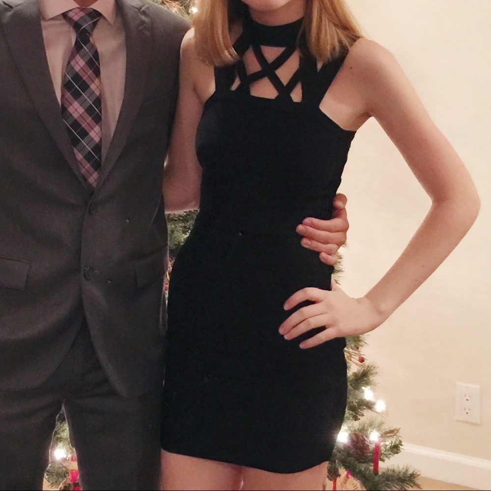 Bebe Strappy Bandage Dress